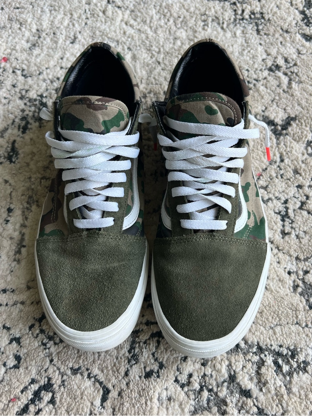 Men's Camouflage Low-Top Vans - Size 10.5 Men’s